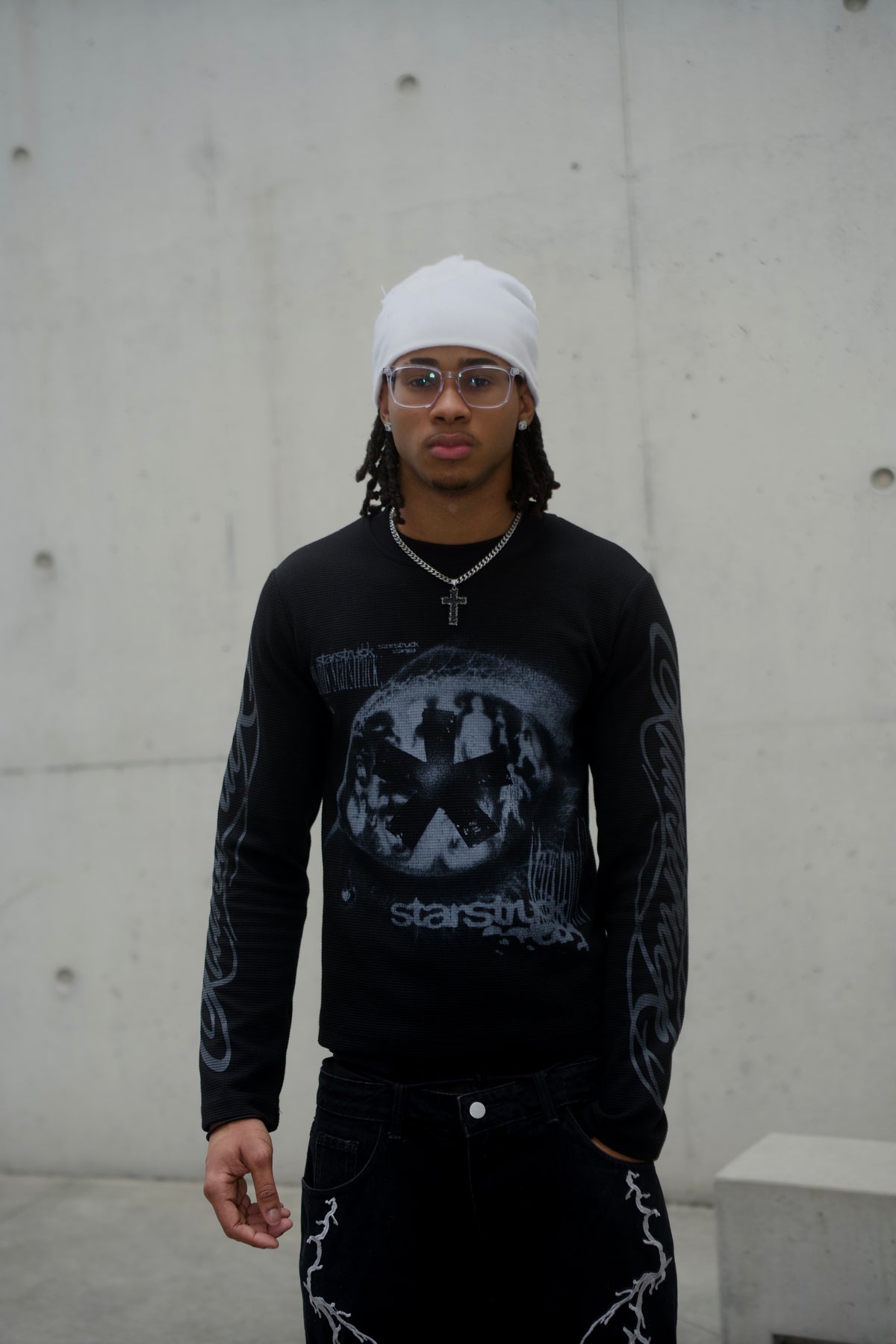 "Fallen Star" Thermal Long sleeve Black